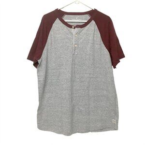 American Eagle Outfitters Burgandy & Gray Men's T-Shirt Size XL